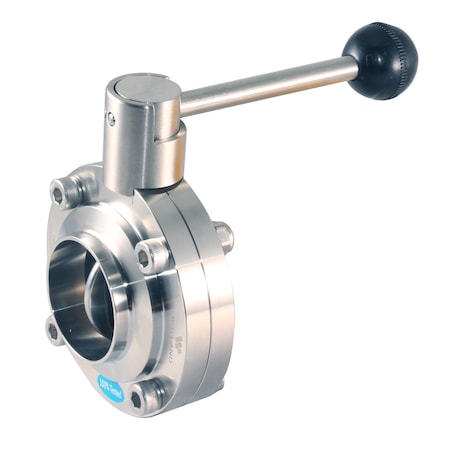 Wayland 1.5in BUTT-WELD BUTTERFLY VALVE 4-POSITION PULL HANDLE - VITON -316L W6BFVBW-V-15-PH